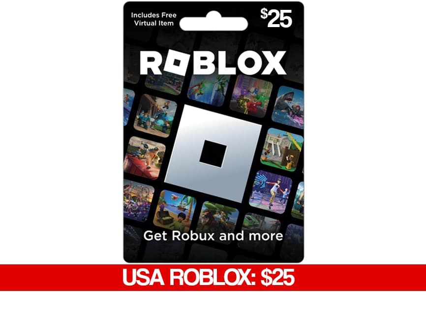 Roblox (USA): 25 USD — Roblox