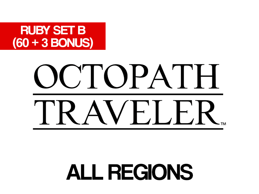 Octopath Traveler: CotC: Ruby Set B (60 + 3 Bonus) - Octopath Traveler: CotC Voucher Code