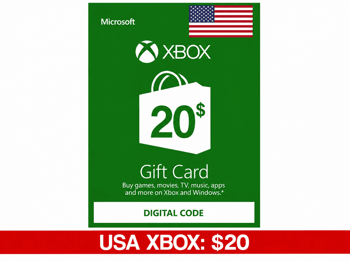 Xbox Gift Card $20 - XBOX Giftcard Voucher Voucher Code